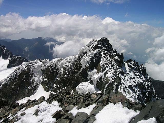 Berg mit Schnee
